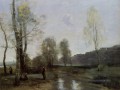 Canal in Picardi plein air Romantik Jean Baptiste Camille Corot